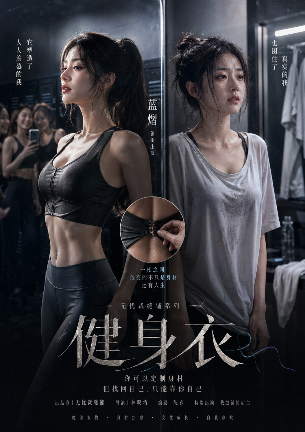 《无忧裁缝铺》健身衣海报